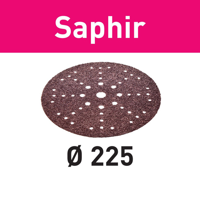 Festool STF D225/48 P24 SA/25 Schleifscheibe Saphir ( 205650 ) für Langhalsschleifer PLANEX LHS 2 225 EQ(I), PLANEX 225 EQ, PLANEX LHS-E 225 easy, PLANEX LHS 2-M 225 EQ