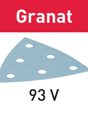 Hoja de lija Festool STF V93/6 P320 GR/100 granate (497399) para RO 90 DX, DX 93, RS 300, RS 3, LRS 93 (zapata de lijado de hierro)