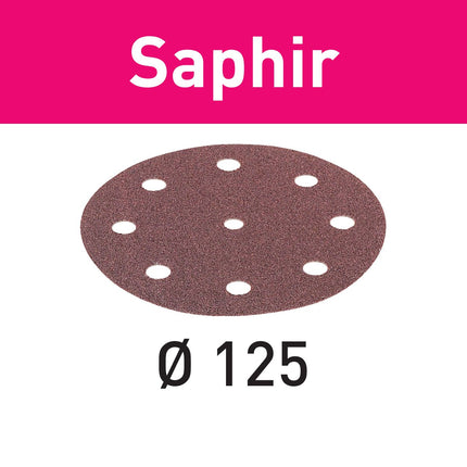 Festool STF D125/8 P50 SA/25 Schleifscheibe Saphir ( 493126 ) für RO 125, ES 125, ETS 125, ETSC 125, ES-ETS 125, ES-ETSC 125, ETS EC 125, LEX 125