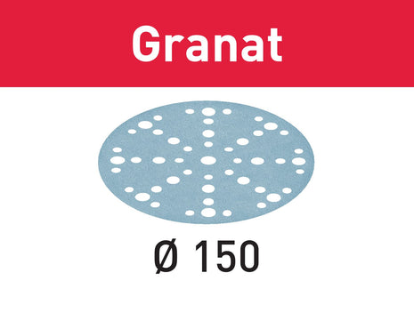 Festool STF D150/48 P80 GR/10 Schleifscheibe Granat ( 575156 ) für RO 150, ES 150, ETS 150, ETS EC 150, LEX 150, WTS 150, HSK-D 150
