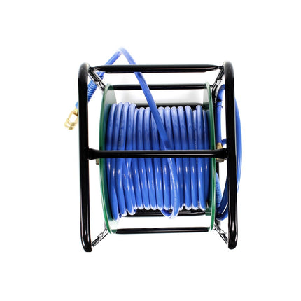 Prebena Z180.00 Druckluft-Schlauchtrommel - 30 Meter Polyurethanschlauch, bis 13 Bar -  mit drehbarer Kupplung und Stecknippel - Toolbrothers