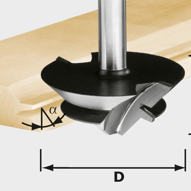 Festool HW D 64/27 S12 Gehrungsverleimfräser ( 492709 ) für OF 1400, OF 2000, OF 2200