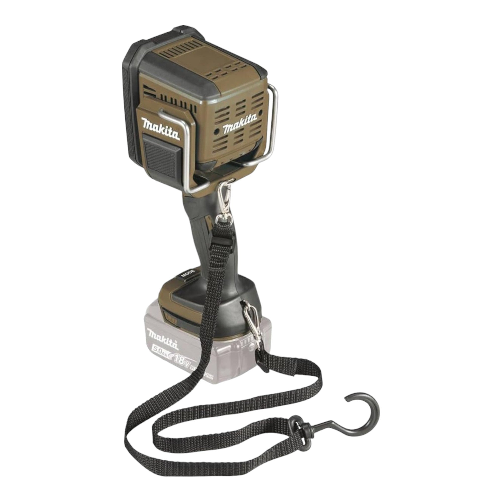 Makita DML 812 SF Akku Handstrahler 18 V 1250 lm LED Olive Gruen Outdoor Adventure Sonderedition 2x Akku 3 0 Ah Ladegeraet 3 - toolbrothers