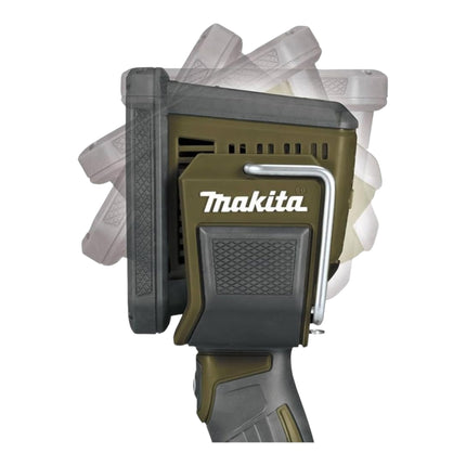 Makita DML 812 SG1 akumulatorowy reflektor ręczny 18 V 1250 lm LED oliwkowozielony outdoor adventure edycja specjalna + 1x akumulator 6,0 Ah + ładowarka