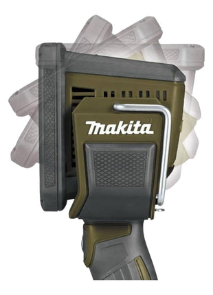 Makita DML 812 SG Foco manual a batería 18 V 1250 lm LED verde oliva edición especial para aventuras al aire libre + 2x baterías 6,0 Ah + cargador