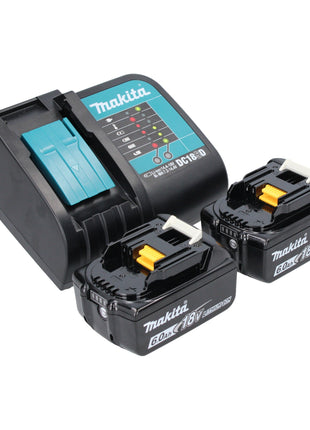 Makita DML 812 SG Foco manual a batería 18 V 1250 lm LED verde oliva edición especial para aventuras al aire libre + 2x baterías 6,0 Ah + cargador