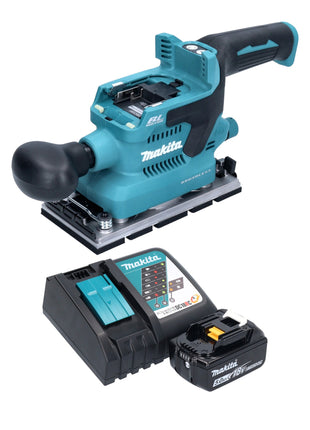 Makita DBO 380 RT1 Ponceuse vibrante sans fil 18 V 93 x 185 mm Brushless + 1x batterie 5,0 Ah + chargeur