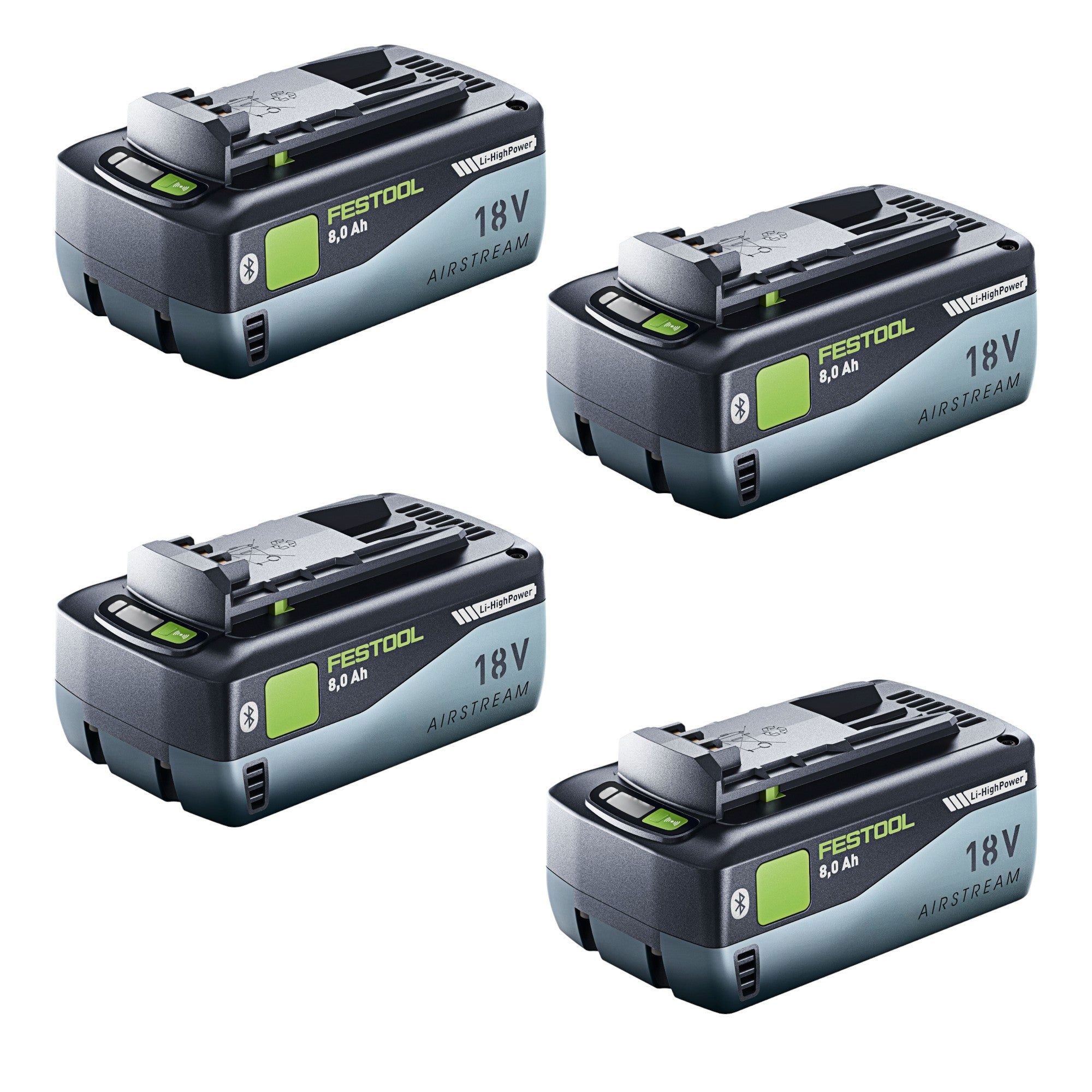 Festool Akku Set 4x BP 18 Li 8 0 HP ASI Akku 18 V 8 0 Ah 4x 577323 8000 mAh Li ion mit Ladestandanzeige 1 - toolbrothers