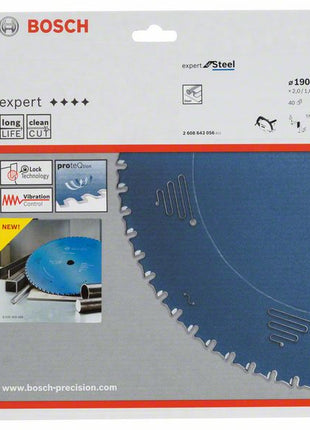 Bosch Kreissägeblatt Expert for Steel, 190 x 20 x 2,0 mm, 40 ( 2608643056 )