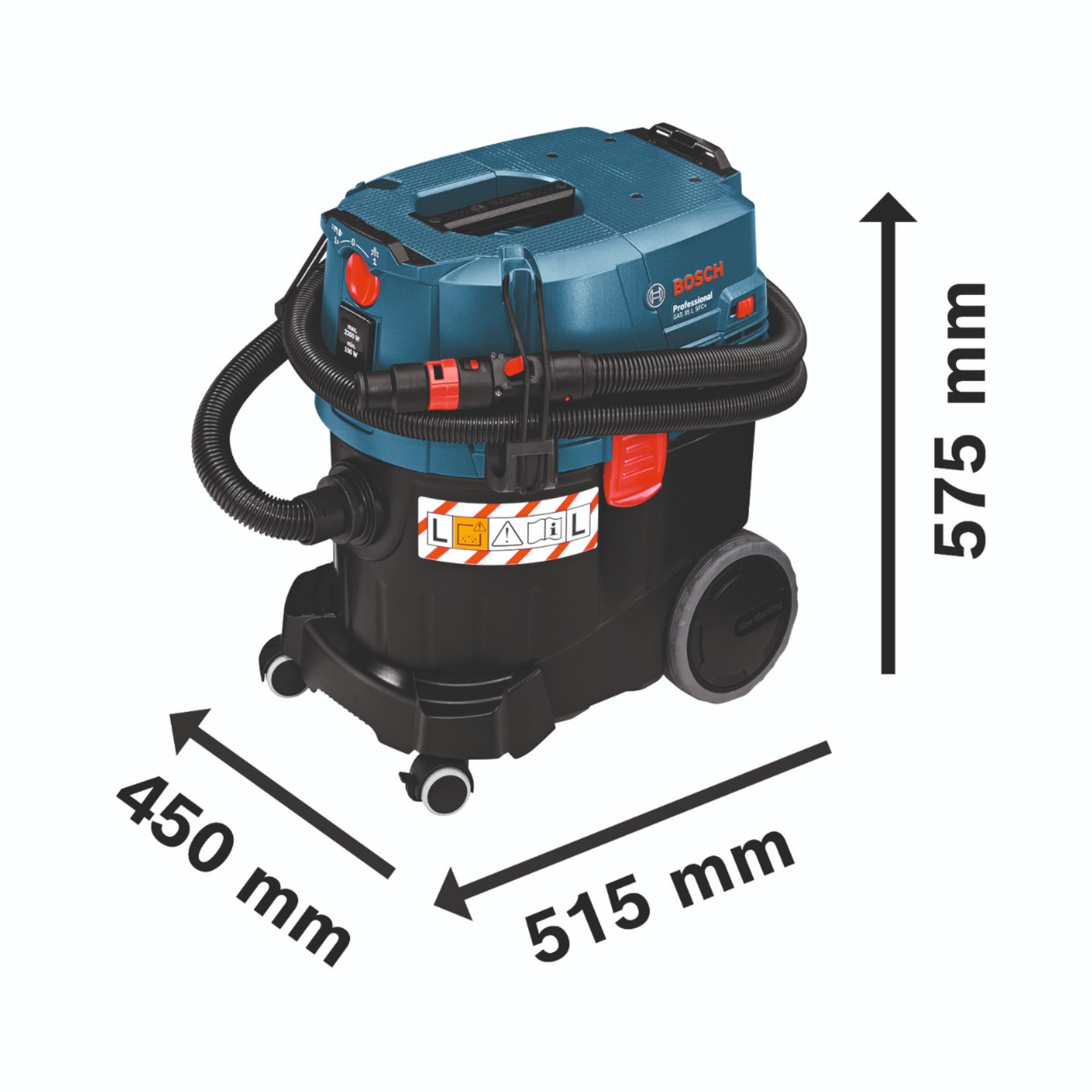 Bosch GAS 35 L SFC Professional Nass Trockensauger 1200 W 35 l Staubklasse L 06019C3000  2 - toolbrothers