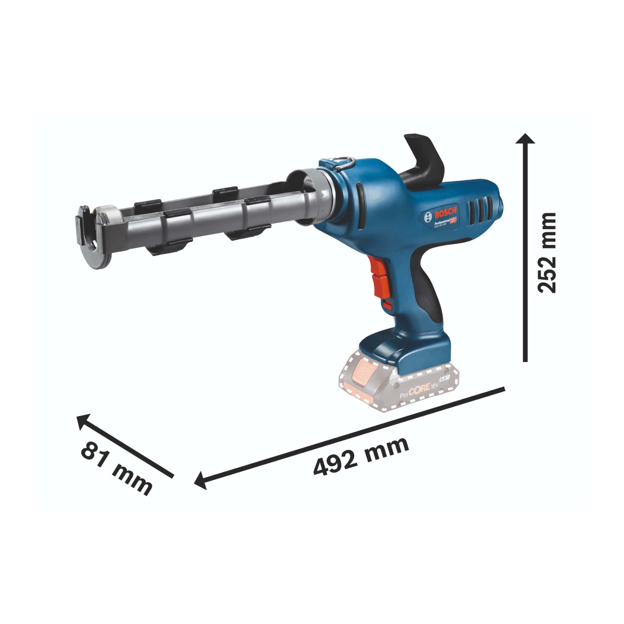 Bosch GCG 18V 310 Professional Akku Kartuschenpresse 18 V 310 ml 3 5 kN Solo 06019C4100 ohne Akku ohne Ladegeraet 1 - toolbrothers