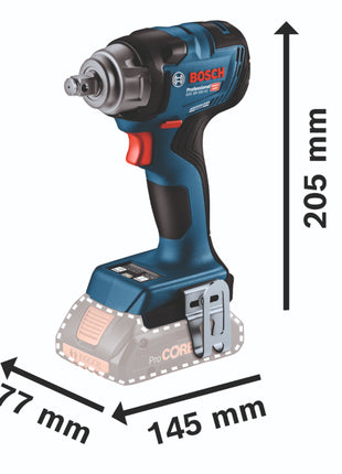 Bosch GDS 18 V HC Visseuse à choc sans fil 330 Nm ( 06019L5003 ) + L-Boxx + 2x batterie 5,0 Ah + chargeur