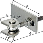 Zawias GAH 130x30x80x150x34x65mm ( 3000200653 )