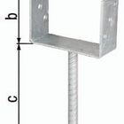 Wspornik słupka GAH ETA-10/0210 101x100x200x60mm ( 3000200706 )