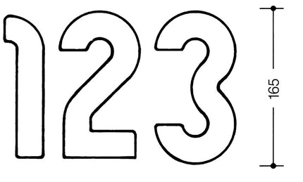 HEWI numer domu 1 specjalny poliamid 99 czysta biel ( 3000206510 )