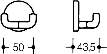 HEWI podwójny hak 477.90.025 2 haki ( 3000206771 )