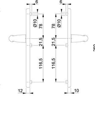 Meble HOPPE Verona 1510/3331/3310 Aluminium F1 ( 3000209100 )