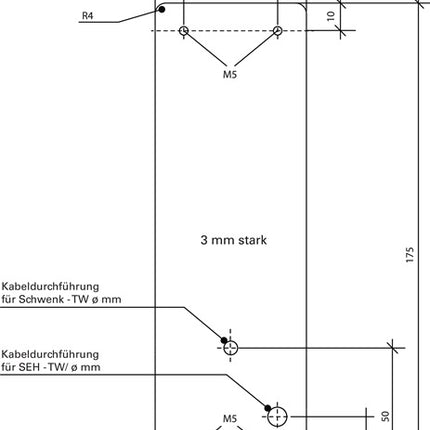 Płyta montażowa GFS 901 670 Montaż na drzwiach przeciwpożarowych ( 3000250547 )