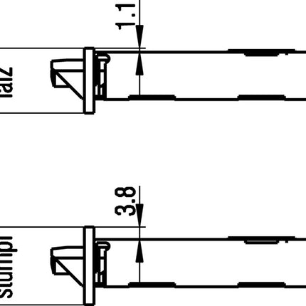 Zamek wpuszczany BKS 0215 BAD 18/ 55/78/8 mm DIN prawy ( 3000251038 )