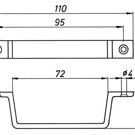 DENI Handgriff  Länge 150 mm Breite 21 mm ( 3000259216 )
