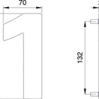 Numer domu EDI 1 matowa stal nierdzewna ( 3000261316 )