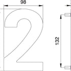 Numer domu EDI cyfra 2 stal nierdzewna matowa ( 3000261317 )