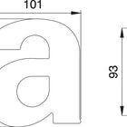 Numer domu EDI litera a stal nierdzewna matowa ( 3000261324 )