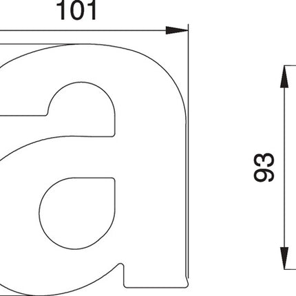 Numer domu EDI litera a stal nierdzewna matowa ( 3000261324 )