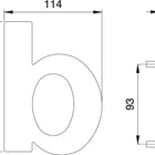 Numer domu EDI litera b stal nierdzewna matowa ( 3000261325 )