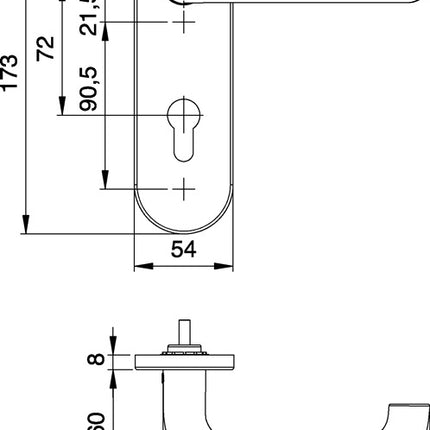 Zestaw przeciwpożarowy EDI Targa/K FS 103/103 AP stal nierdzewna F00 D/D ( 3000261392 )