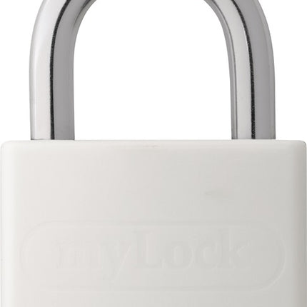 ABUS Zylindervorhangschloss T65AL/40 weiß gl. Schlosskörperbreite 43 mm ( 3000280262 )