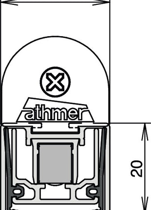 ATHMER Türdichtung Stadi L-24/20 WS 1-seitig Länge 1200 mm ( 3327023021 )