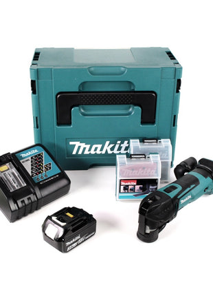 Makita DTM 51 RF1JX2 Akku Multifunktionswerkzeug 18 V + 1x Akku 3,0 Ah + Ladegerät + 39 tlg. Zubehör Set + Makpac - Toolbrothers