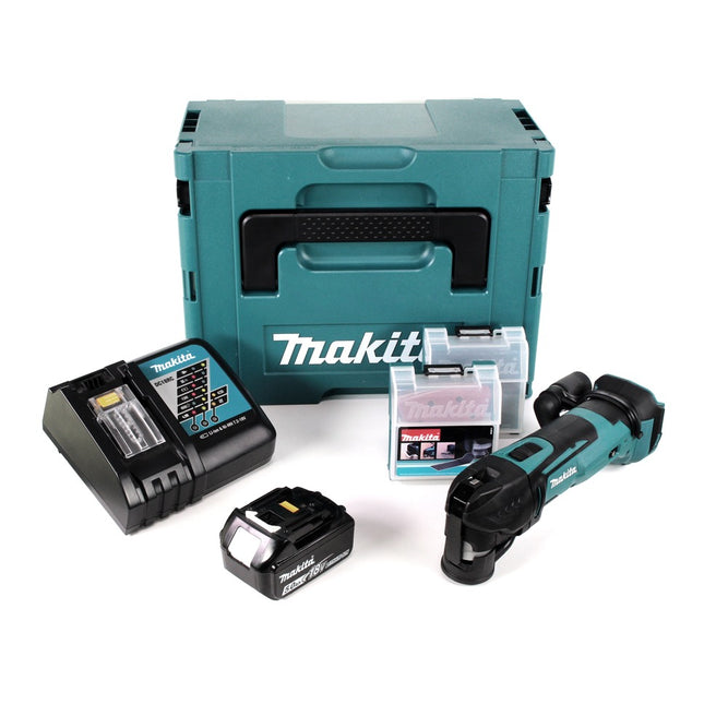 Makita DTM 51 RT1JX2 Akku Multifunktionswerkzeug 18 V + 1x Akku 5,0 Ah + Ladegerät + 39 tlg. Zubehör Set + Makpac - Toolbrothers
