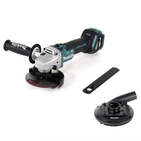 Makita DGA 513 Z Akku Winkelschleifer 18 V 125mm Brushless Solo + Absaughaube - ohne Akku, ohne Ladegerät - Toolbrothers