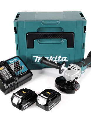 Makita DGA 517 RFJ Akku Winkelschleifer 18 V 125 mm Brushless + 2x Akku 3,0 Ah + Ladegerät + Makpac - Toolbrothers