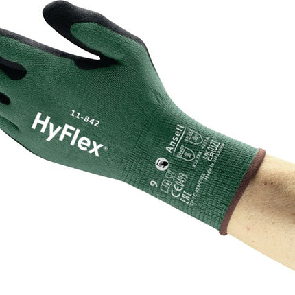 ANSELL Handschuhe HyFlex 11-842 Größe 8 schwarz/grün ( 4000391308 )