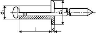 Vástago de remache ciego GESIPA dxl 4 x 6 mm (4000813180)