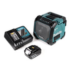 Makita DMR 202 RG1 Baustellen Lautsprecher 18V - für Akku- und Netzbetrieb, mit Bluetooth-Funktion, AUX-Anschluss, USB-Port, LCD Display + 1x  6,0 Ah Akku + Ladegerät - Toolbrothers