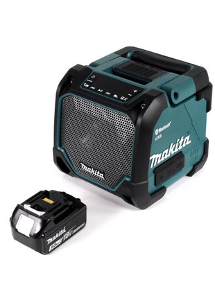 Makita DMR 202 F1 Baustellen Lautsprecher 18V - für Akku- und Netzbetrieb, mit Bluetooth-Funktion, AUX-Anschluss, USB-Port, LCD Display + 1x 3,0 Ah Akku - ohne Ladegerät - Toolbrothers