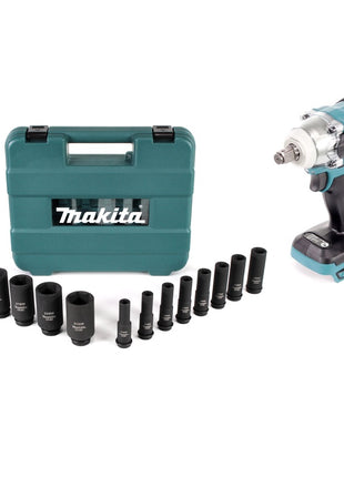 Makita DTW 285 Z Akku Schlagschrauber 18 V 280 Nm 1/2" Brushless Solo + Steckschlüssel Set - ohne Akku, ohne Ladegerät - Toolbrothers