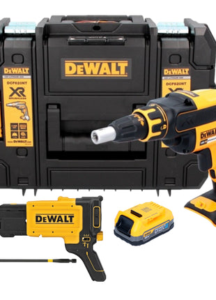 Atornillador para paneles de yeso a batería DeWalt DCF 620 NT 18 V 30 Nm sin escobillas + 1x batería Powerstack 1,7 Ah + TSTAK - sin cargador