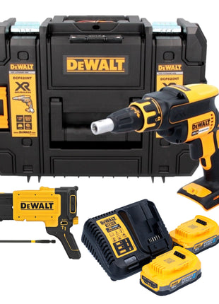 Atornillador para paneles de yeso a batería DeWalt DCF 620 E2T 18 V 30 Nm sin escobillas + 2x batería Powerstack 1,7 Ah + cargador + TSTAK