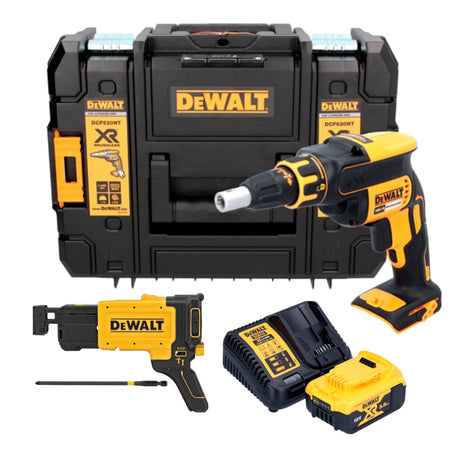 Atornillador para paneles de yeso a batería DeWalt DCF 620 P1T 18 V 30 Nm sin escobillas + 1x batería 5,0 Ah + cargador + TSTAK