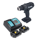 Makita DHP 482 SAB perceuse à percussion sans fil 18 V 62 Nm noir + 2x batteries 2,0 Ah + chargeur