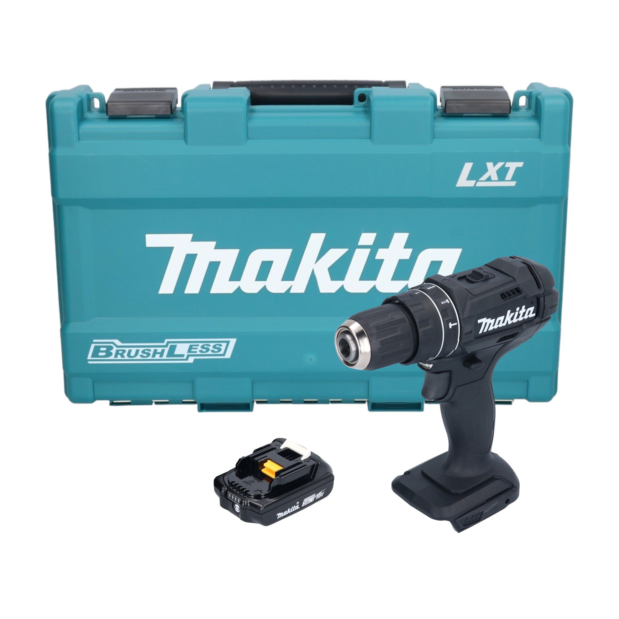 Makita DHP 482 A1KB Akku Schlagbohrschrauber 18 V 62 Nm Schwarz 1x Akku 2 0 Ah Koffer ohne Ladegeraet 0 - toolbrothers
