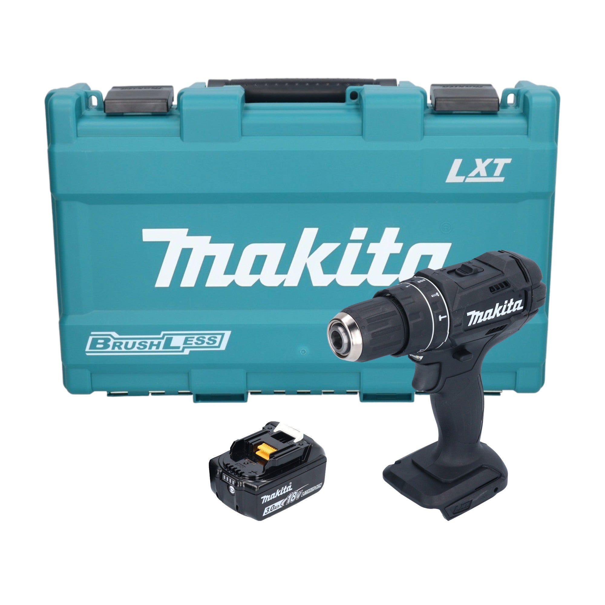 Makita DHP 482 F1KB Akku Schlagbohrschrauber 18 V 62 Nm Schwarz 1x Akku 3 0 Ah Koffer ohne Ladegeraet 0 - toolbrothers