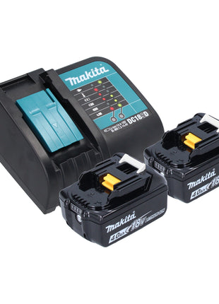 Makita DHP 482 SMKB akumulatorowa wiertarka udarowa 18 V 62 Nm czarna + 2x akumulator 4,0 Ah + ładowarka + walizka