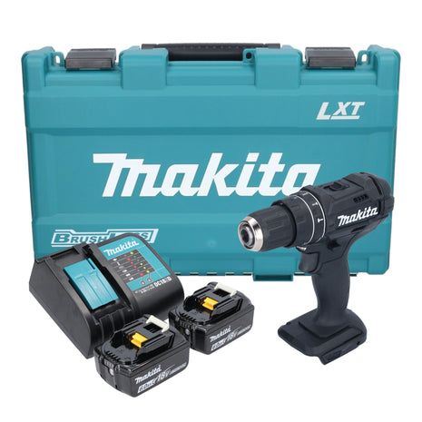 Makita DHP 482 SGKB Akku Schlagbohrschrauber 18 V 62 Nm Schwarz + 2x Akku 6,0 Ah + Ladegerät + Koffer