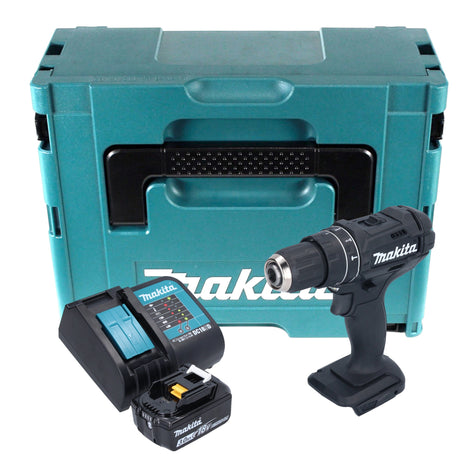 Makita DHP 482 SF1JB Akumulatorowa wiertarko-wkrętarka udarowa 18 V 62 Nm czarna + 1x akumulator 3,0 Ah + ładowarka + Makpac